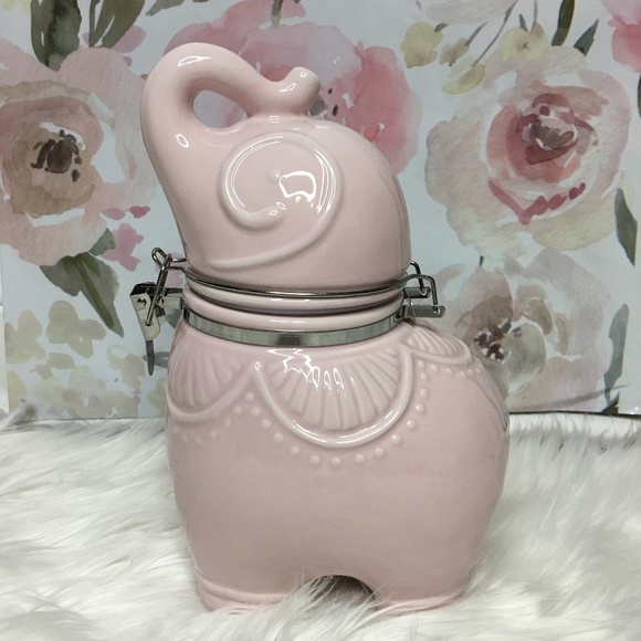 Other - NWT Pink Elephant Canister Cookie Jar